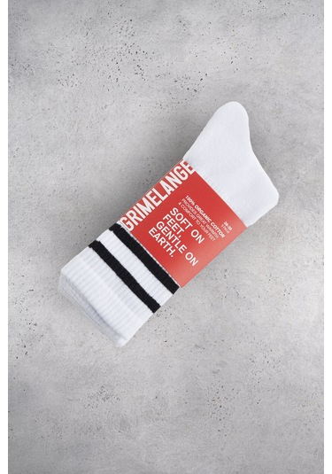 DISA  Kadın Organik Pamuklu 3 Lü Paket Beyaz Çorap