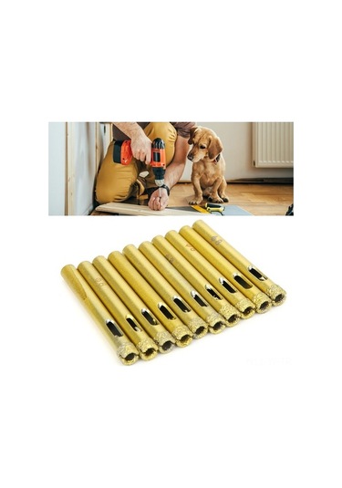 Besthome1 8mm Elmas Uçlu Delici Seti - Mermer, Granit, Seramik, Beton İçin 10 Parça Yüksek Performans Delici Aparatlar Seti