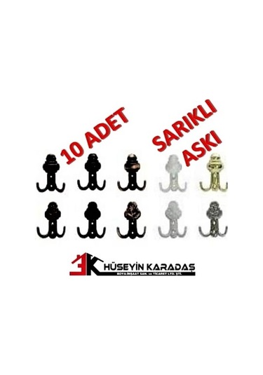 Hüseyinkaradaşboya Beşel Vestiyer Askısı Sarıklı ( 10 Adet ) Diğer