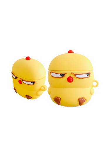 E2M Airpods 1-2 Uyumlu Kılıf Kırgın Civciv Sarı