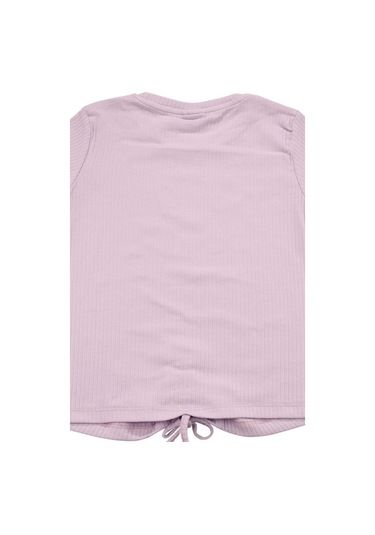 Nakışlı Fitilli Beauty Queen Tshirt Lila 001