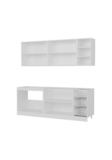 Minar 220 Cm Mutfak Dolabı Beyaz Dore 220-d3