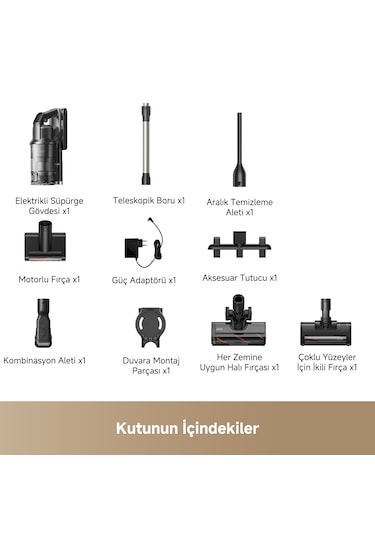 MOVA G70 Complete 225 Aw Yüksek Emiş Gücü Kablosuz Dikey Süpürge