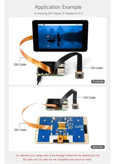 Fortunelane 3pcs Dsi Fpc Raspberry Pi 5, 22pin-15pin Esnek Kablo, 500mm, Dsi Ekranlar İçin Uygun