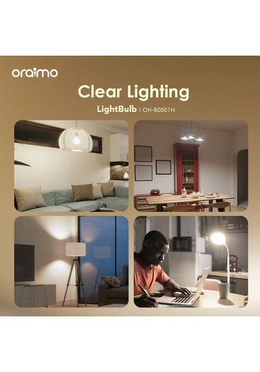 Reedark Oraimo Oh-b0501n Led Ampul 5w 12'li Paket B22 Fityili 900lm Enerji Tasarruflu Yüksek Parlaklık Ev Işığı