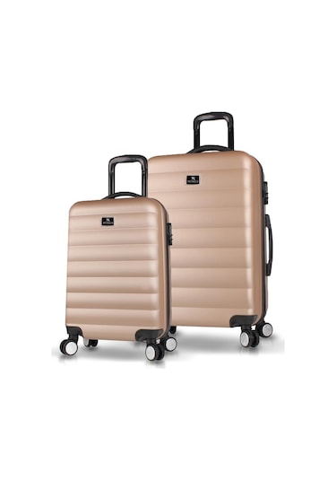 My Valice Colors Abs Kabin Ve Orta Boy Gold 2'li Valiz Seti Altın