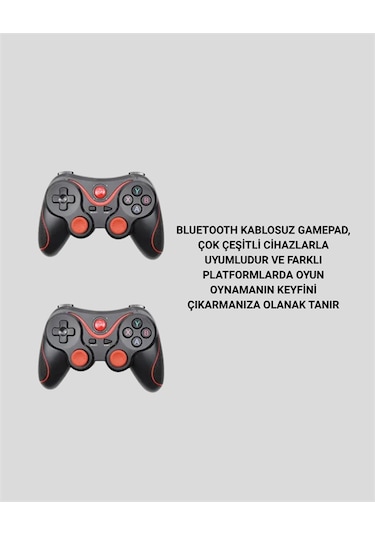 Bluetooth Kablosuz Oyun Kolu Android Apple     Uyumlu iPhone Pc
