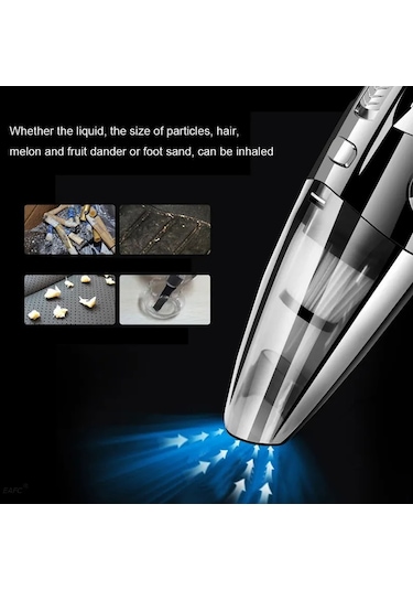 Cbtx R-6053 Taşınabilir Araba Ev Elektrikli El Süpürgesi Kablosuz Şarj Edilebilir Abs Elektrikli Süpürge