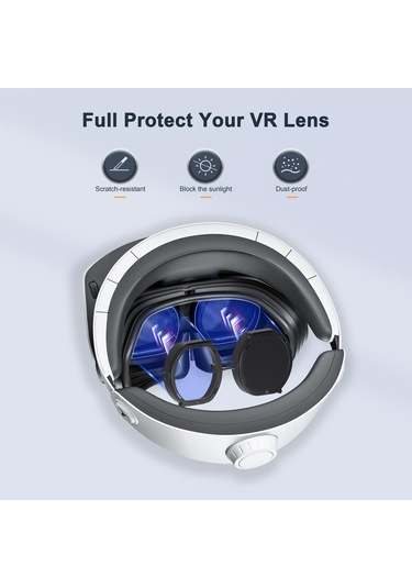 Devaso Hafif Lens Kapağı Aksesuarları Kiti İçin Ps Vr2 Kulaklık Çizilmez Halka Lens Koruyucu