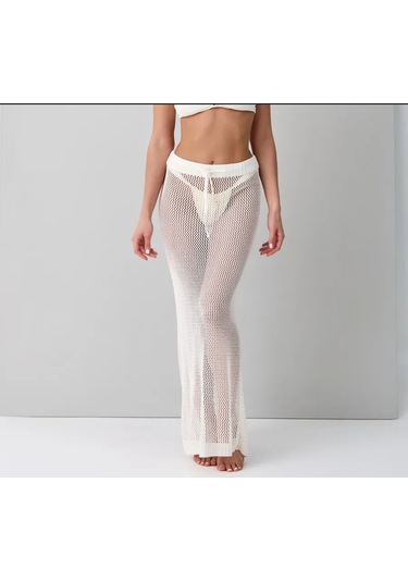 Notre Style Pinterest Örgü Plaj Eteğ 409947151 Beyaz