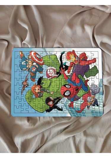 Çocuk Puzzle Ahşap Marvel 108 Parça Mobilya