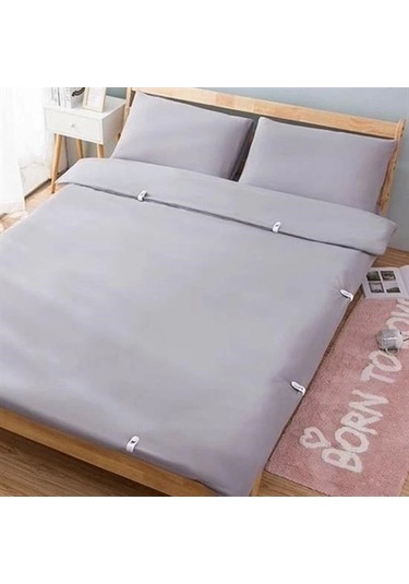 4 Adet İğnesiz Yorgan Çarşaf Ve Perde Tutucu Sabitleyici Kaydırmaz Örtü Düzenleyici Klips Çok Renkli