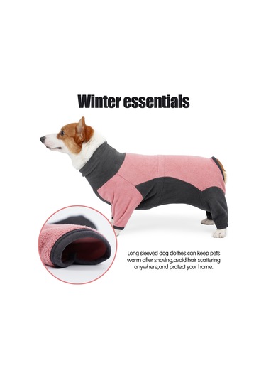 Geeksen Kışlık Köpek Kazak, Isı Sağlayan Fleece, Turtleneck Dört Bacaklı, Ayarlanabilir Kordlu, Çok Renk Ve Beden Seçeneği Ya002f031