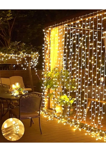 Trendpoint 2.5 X 2.5 Metre 8 Fonksiyonlu Perde Led 12 Saçaklı 180