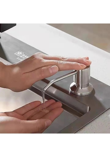 I-kitchen Sıvı Sabunluk Paslanmaz Çelik Pompa Ankastre Lavabo Sabunluk Silikon Uzatma Tüpü İle Mutfak Sabun Şişesi