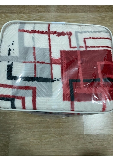 Aksu Tek Kişilik Battaniye Çantali Kirmizi Kırmızı