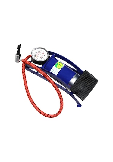 İnce Piston Araç Lastik Şişirme Göstergeli Ayak Pompası