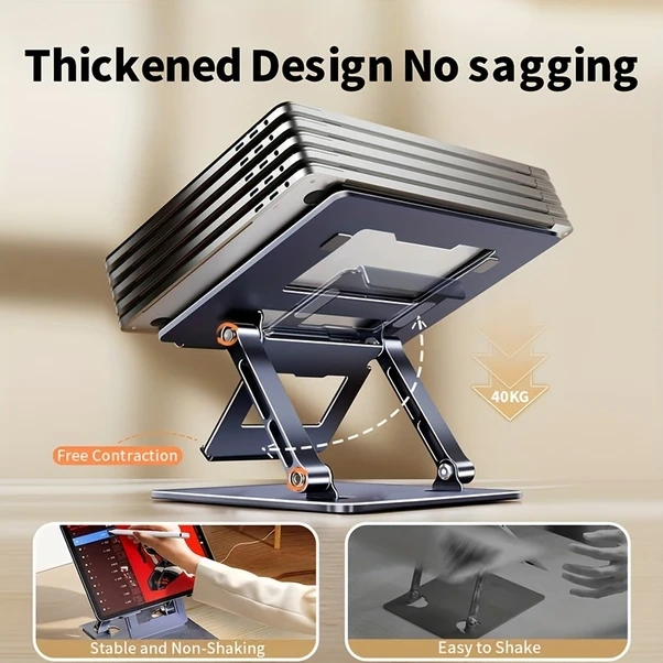 Dream011 Ayarlanabilir Masaüstü Projektör Standı 10-15.6" Laptop Projektör Riser Ergonomik Taşınabilir Telefon Tutucu Gri