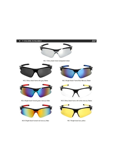 Flybuy Yol Sürüş Spor Siyah Mtb Koruyucu Güneş Gözlük Gözlüğü Gözlüğü Erkek Dağ Bisiklet 3 Fn Siyah