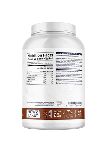 Proteinocean Pea Proteın Çikolata 1.6 Kg 64 Servis X 2 Adet