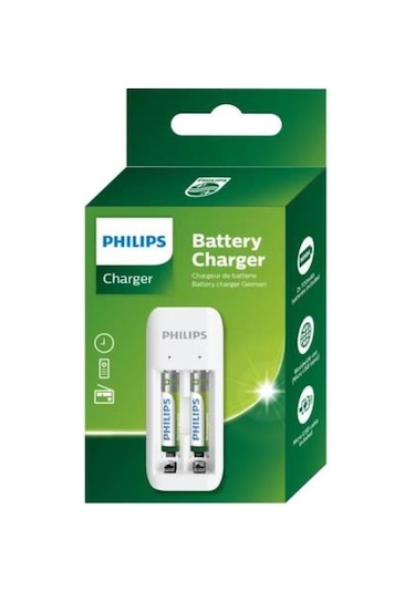 Philips SCB2070NB/00 2 Slotlu 2x AAA 700 mAh İnce Pil + Micro Usb Kablolu Şarj Cihazı
