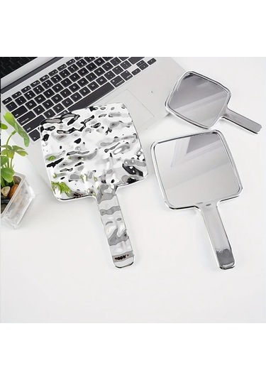 Topshop1 Elektrokaplama Tasarımı Hd Taşınabilir El Aynası Büyük Boy Gümüş Gümüşi