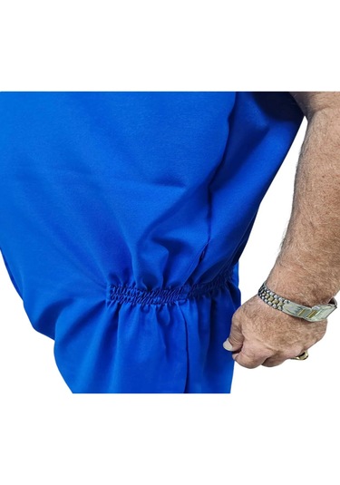 Ozclife Yazlık Kolsuz Hasta Bakım Kıyafeti Tulumu Mavi