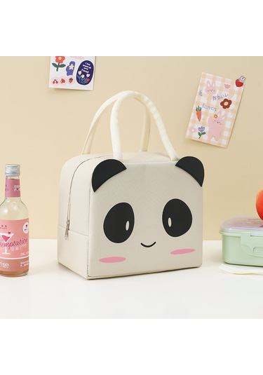 Jian Fan Karikatürlü Yemek Çantası Taşınabiler Is Koruma Kutusu-pembe Pembe