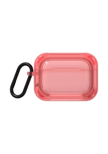 Airpods Pro 2 Uyumlu Kılıf Saydam Jelly Tasarımlı Youngkit Candy Serisi Kılıf Kırmızı