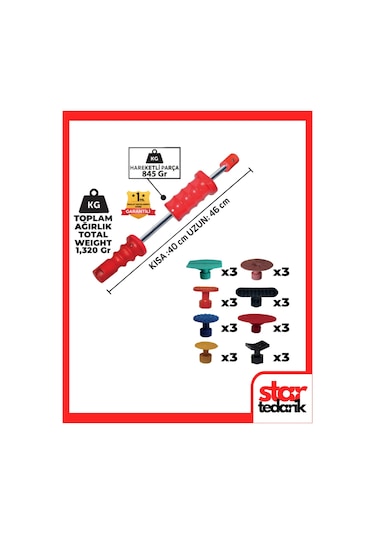 Pdr Boyasız Göçük Düzeltme Seti 25 Parça Özel Seri