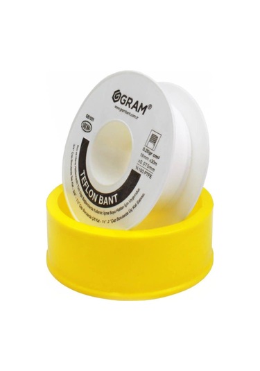 Gram Teflon Bant Sızdırmazlık Bandı 19 mm x 30 Mt 10 Adet - YERLİ ÜRETİM
