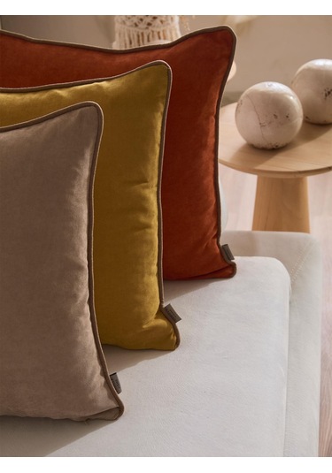 Terracoya 3'lü Kırlent Kılıf Seti Kahverengi