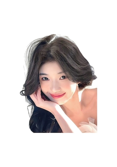 İsviçre Net El Dokuma Peruk Seti Kadın Kafa Yapay Saç Doğal Dikişsiz Kabarık Orta Uzunlukta Sekiz Karakterli Patlama Açık Saç Parçası