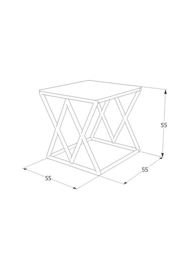 Wanda Paslanmaz Metal Yan Sehpa