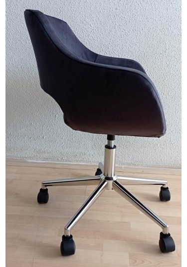 Kamusalmarket Ofis Koltuğu Krom Metal Ayaklı Döküm Süngerli