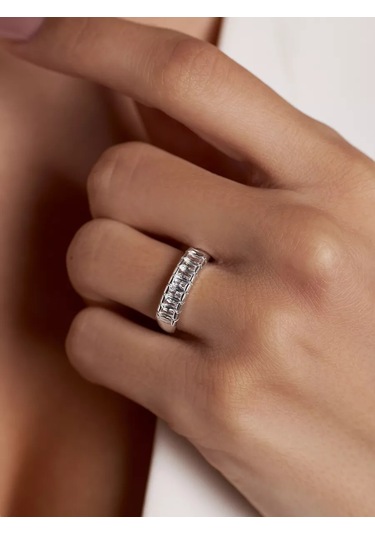 Marıola 925 Ayar Gümüş Taşlı Mücevher Yüzük 217885738 Gri