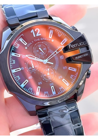 Ferrucci Diesel Kasa Çelik Kordon İç Kadran Özellikleri Aktif 2 Yıl Garantili Erkek Kol Saati E.fc05 Siyah