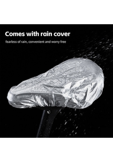 Ebitda 3d Hava Yastığı Bisiklet Sele Kılıfı, Şok Emme Klozet Kapağı, Silikon, Gri Batı Bisiklet Yp0801225, Nefes Alabilir A Gri