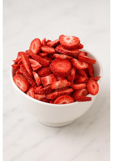 Freezeva Dondurularak Kurutulmuş Dilim Çilek 15 Gr Freeze Dried Çilek - Çilek Kuru Meyve Cipsi 15 G