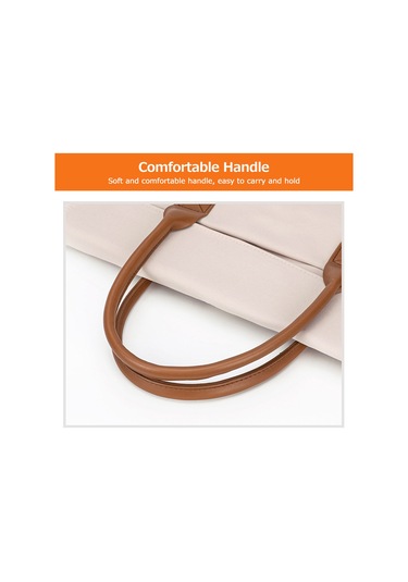 Reedark Büyük Boy Bej Oxford Kumaş Dizüstü Bilgisayar Çantası - Hafif, İç Kapaklı, İş Ve Gündelik Kullanıma Uygun Bej