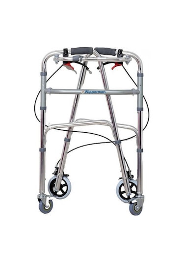 Hasta Tekerlekli Katlanır Walker 4 Tekerli Katlanır Frenli Yürüteç