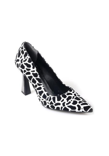 Papuçcity Dnz 03014 8,5 Cm Topuklu Kadın Desenli Stiletto Ayakkabı 001
