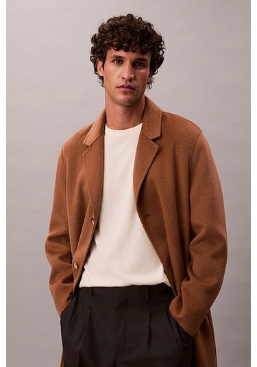 Erkek Regular Fit Merinos Yünü Triko Kazak - Krem Antique White