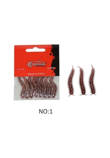 Captain Ajibishi Silk Worm 5.5cm Lrf Silikon Yem 8'li