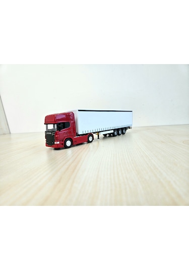 1/64 Ölçek Kırmızı Scanıa R730 Tır Maketi 25 Cm Boy