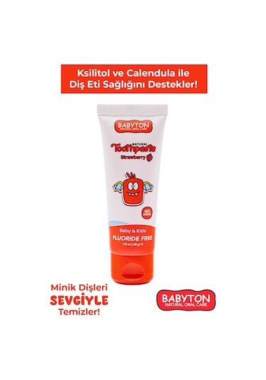 Set Çilek Diş Macunu - Silikon Diş Fırçası Tam Koruma