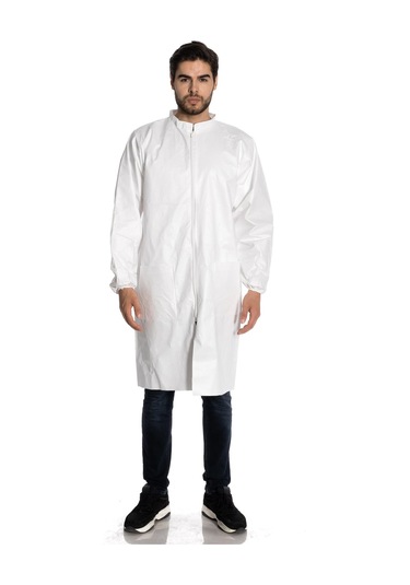 Faba Lo-530-beyaz-l Lami Neli Laboratuvar Önlüğü 53 Gr/m2