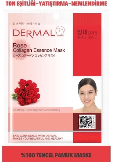 Dermal Gül Özlü Kolajen Maskesi 23Gr