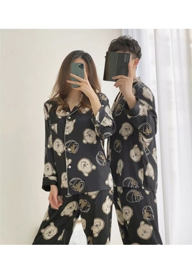 Rında Mood Gençler İçin Kore Tarzı Y2k Pijama 209757687 Siyah