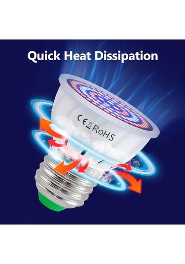 Singree E14 Taban Bitki Büyüme Lambası, 48 Led Kırmızı-mavi Spektrum, İç Ortam Bitkileri İçin Fotosentez Destekleyici Çok Renkli